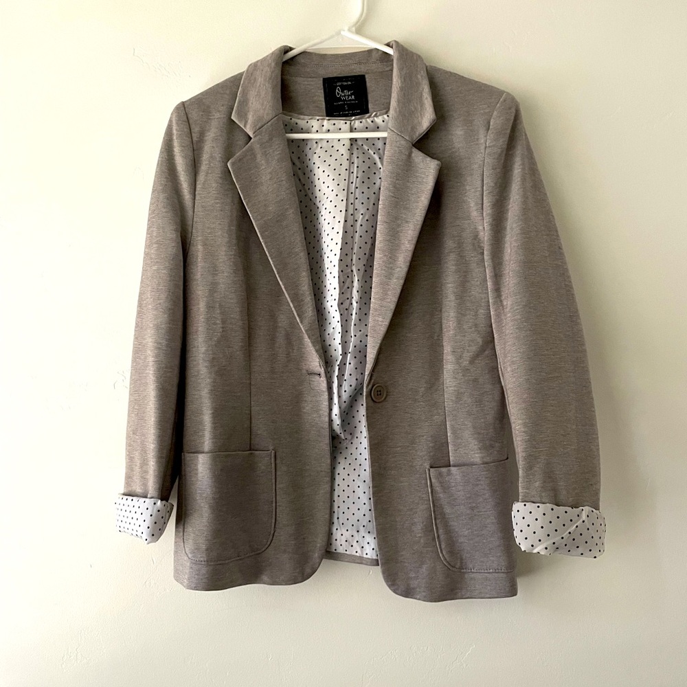Grey cotton on blazer